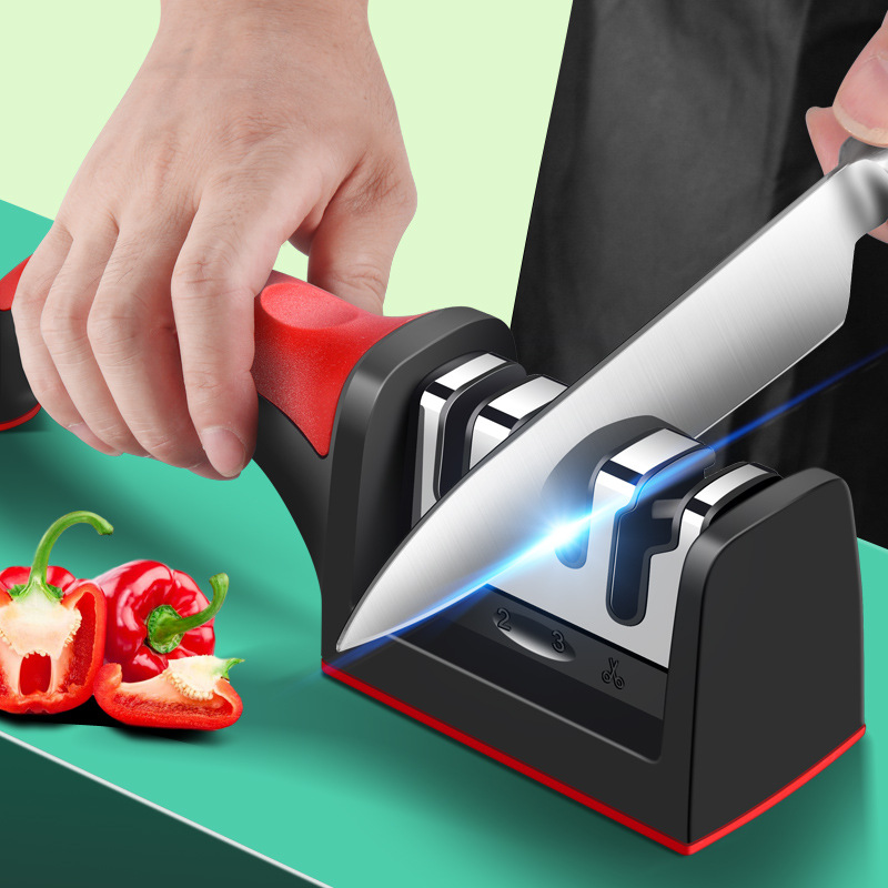 Workshop Tools Knife Sharpener - Affilacoltelli a Doppia Faccia in Carburo