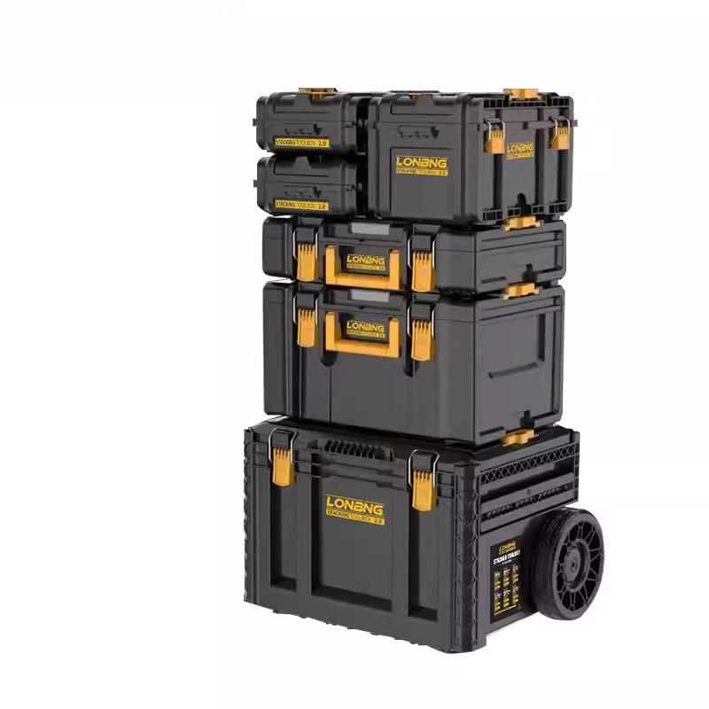 Workshop Garage Tools Manufacturer - Cassetta Portautensili Impilabile in Metallo Resistente