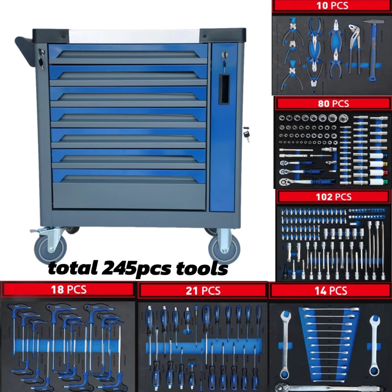 Tools For Garage Workshop - Carrello Portautensili da Officina in Acciaio
