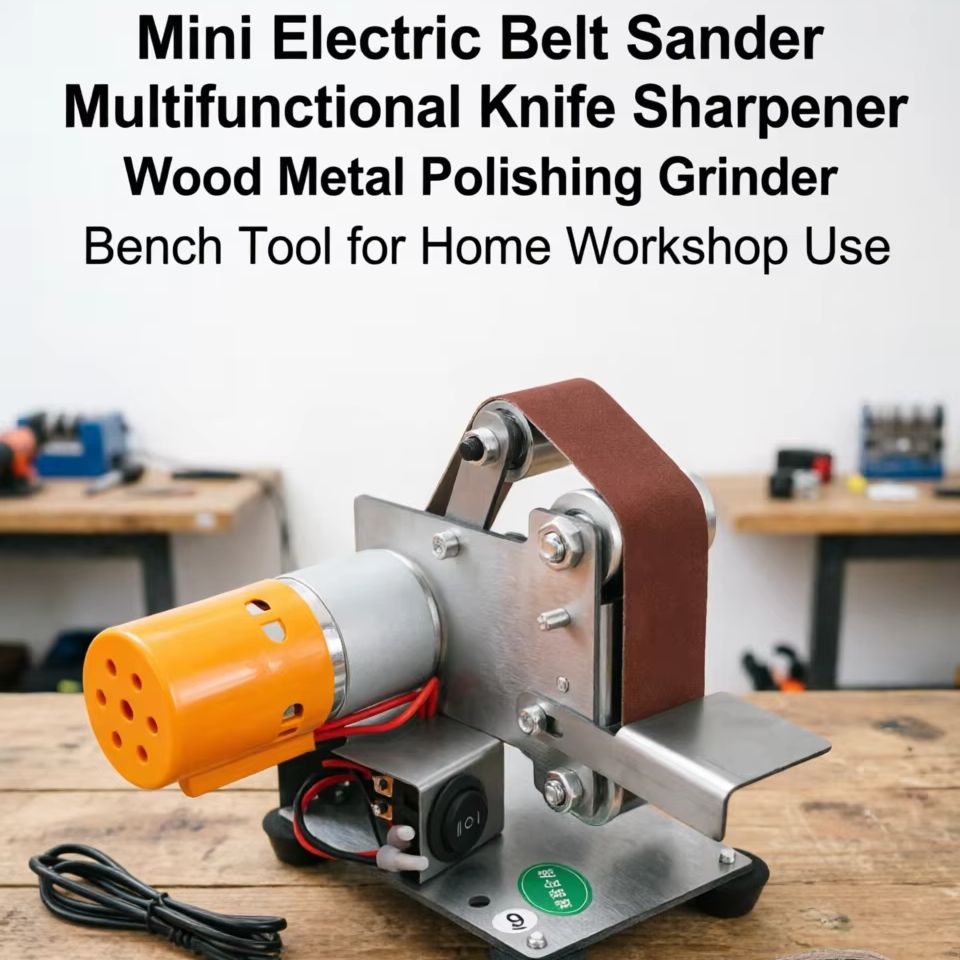 Workshop Tools Knife Sharpener - Mini Levigatrice Elettrica a Nastro Multifunzione,