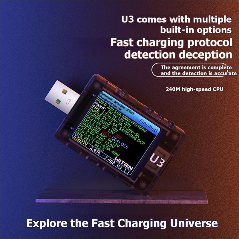 Tester USB AB41 U3 3.1 PD Deco - Tools Qc recensione e prezzo